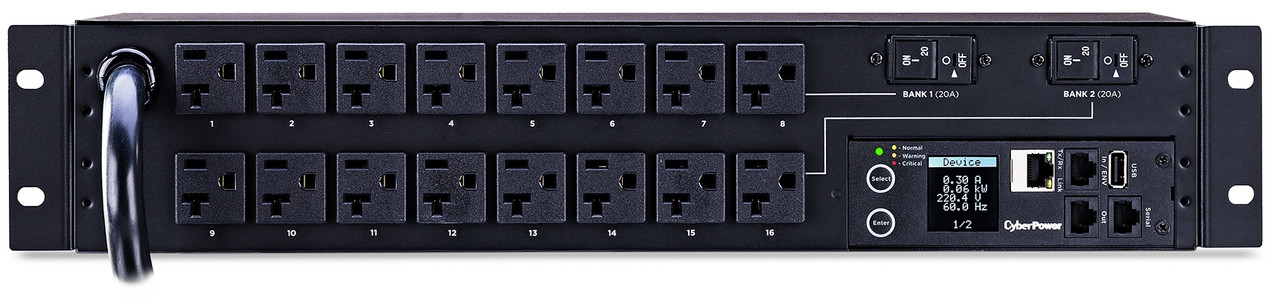 PDU31003 , CyberPower PDU31003 power distribution unit (PDU) 16 AC outlet(s) 2U Black