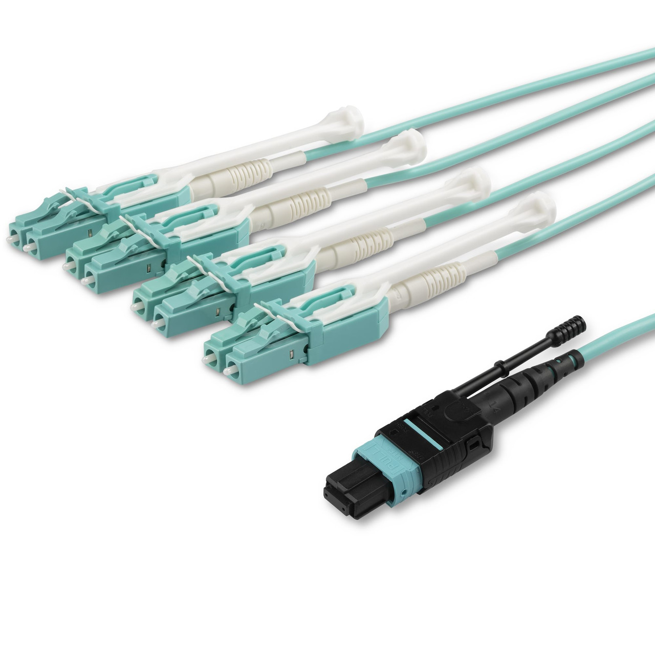 MPO8LCPL5M , StarTech.com MPO8LCPL5M InfiniBand/fibre optic cable 196.9" (5 m) MPO/MTP 8x LC Aqua color