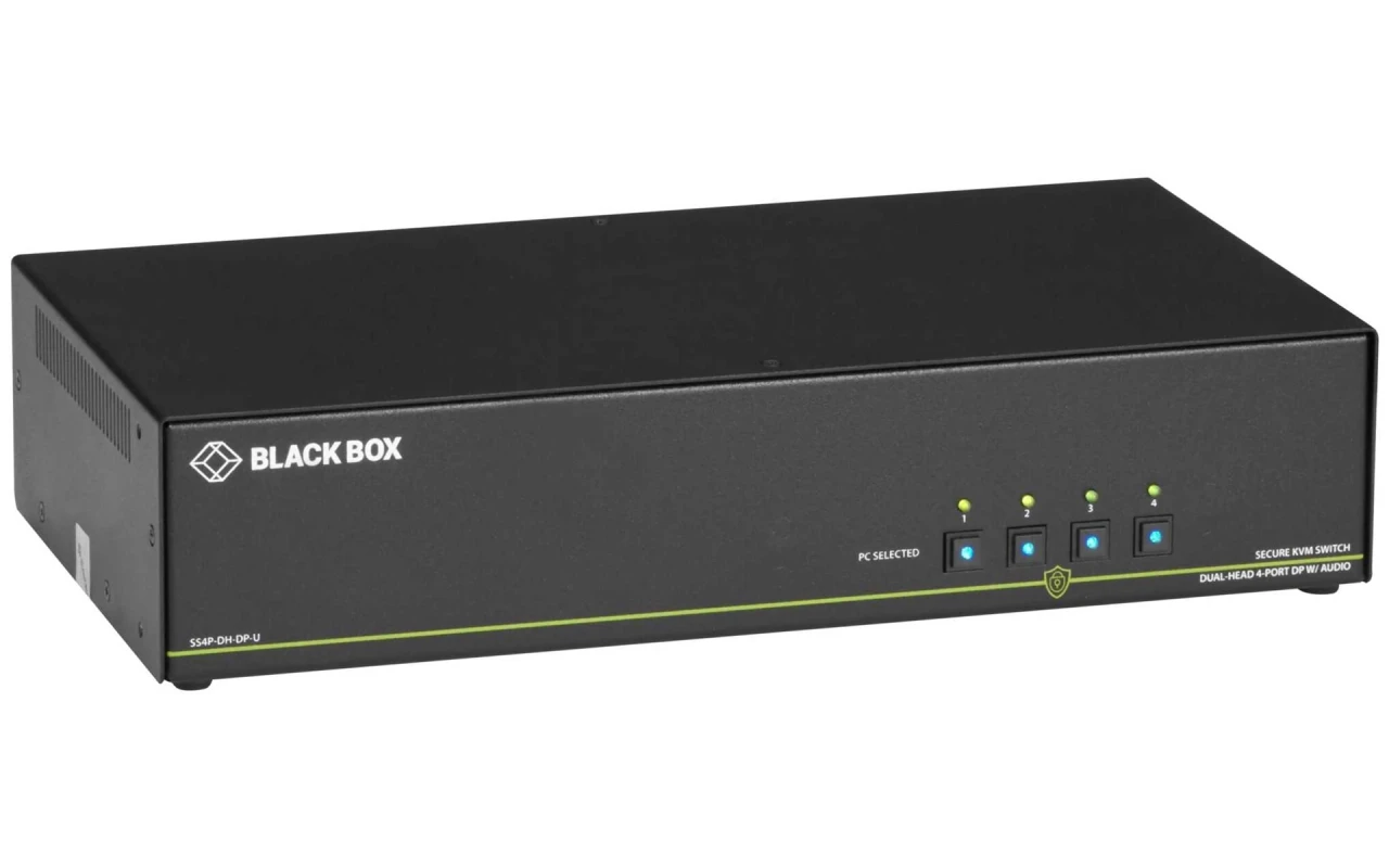 SS2P-DH-HDMI-UCAC , Black Box SECURE NIAP 3.0 - DUAL-HEAD, HDMI, CAC, 4K, 2-PORT KVM switch
