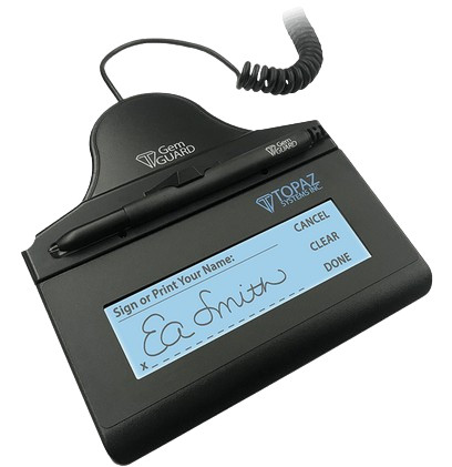 T-LBK460-BSB-R , Topaz Systems T-LBK460-BSB-R signature capture pad Black LCD