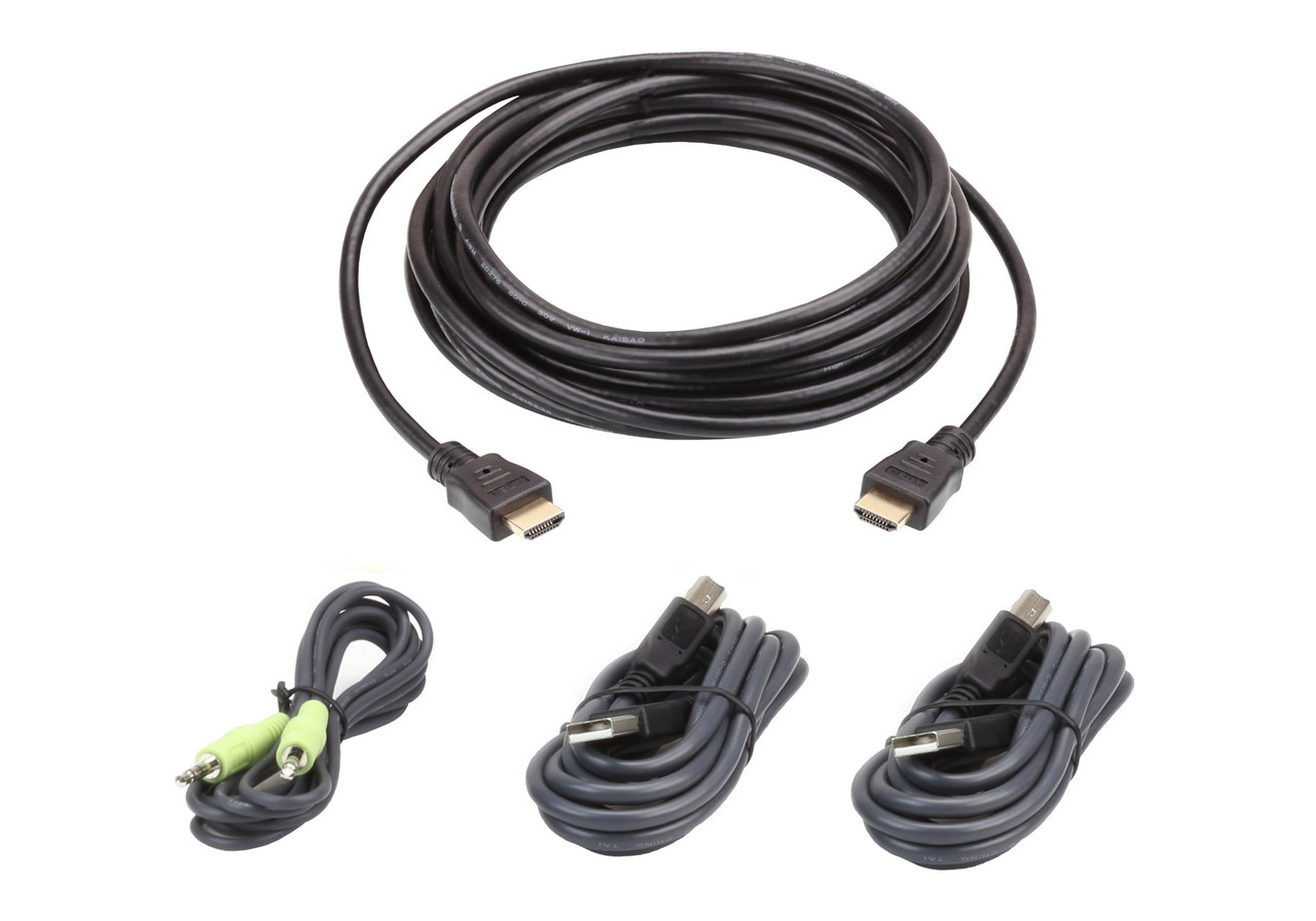 2L7D03UHX4 , ATEN 2L-7D03UHX4 KVM cable Black 118.1" (3 m)