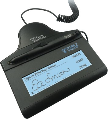 T-LBK462-BSB-RC , Topaz Systems T-LBK462-BSB-RC signature capture pad Black LCD