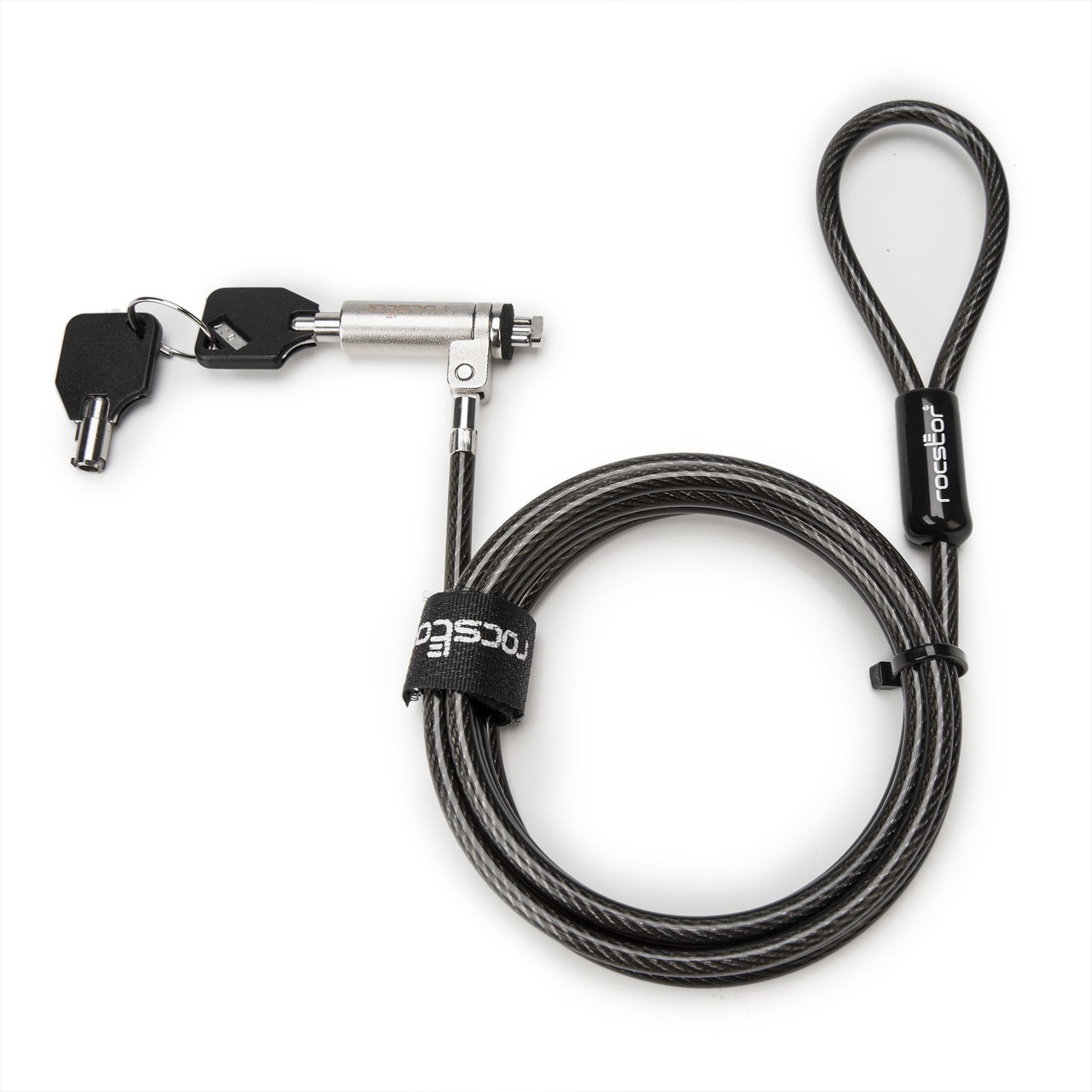 Y10C243-B1 , Rocstor Rocbolt R20 cable lock Black, Silver 70.9" (1.8 m)