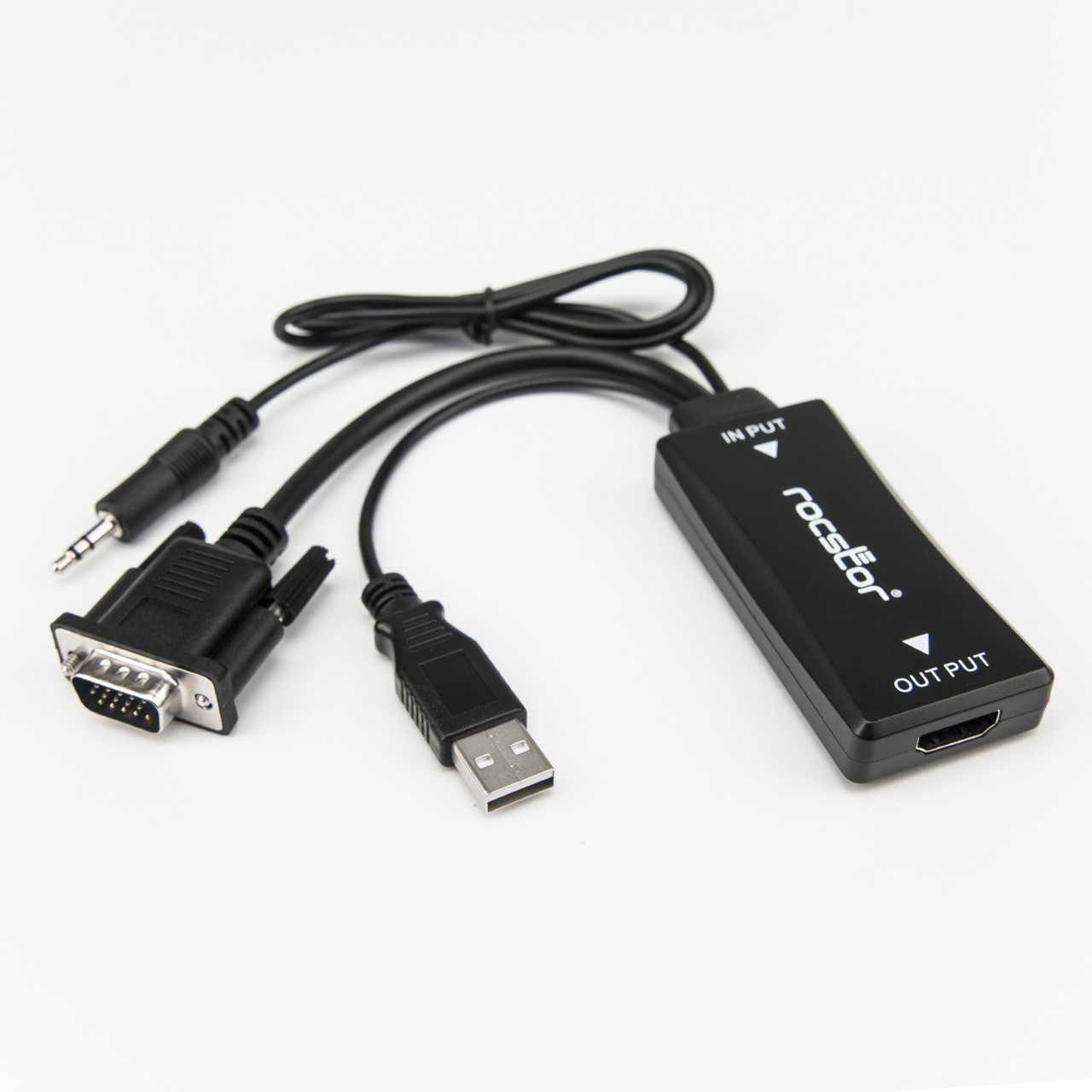 Y10A218-B1 , Rocstor Y10A218-B1 video cable adapter Black