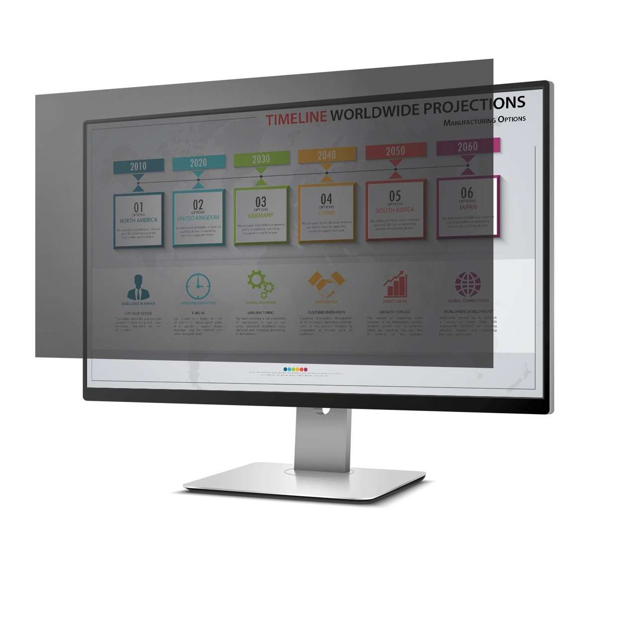 PV0007-B1 , Rocstor PrivacyView Frameless display privacy filter 23"