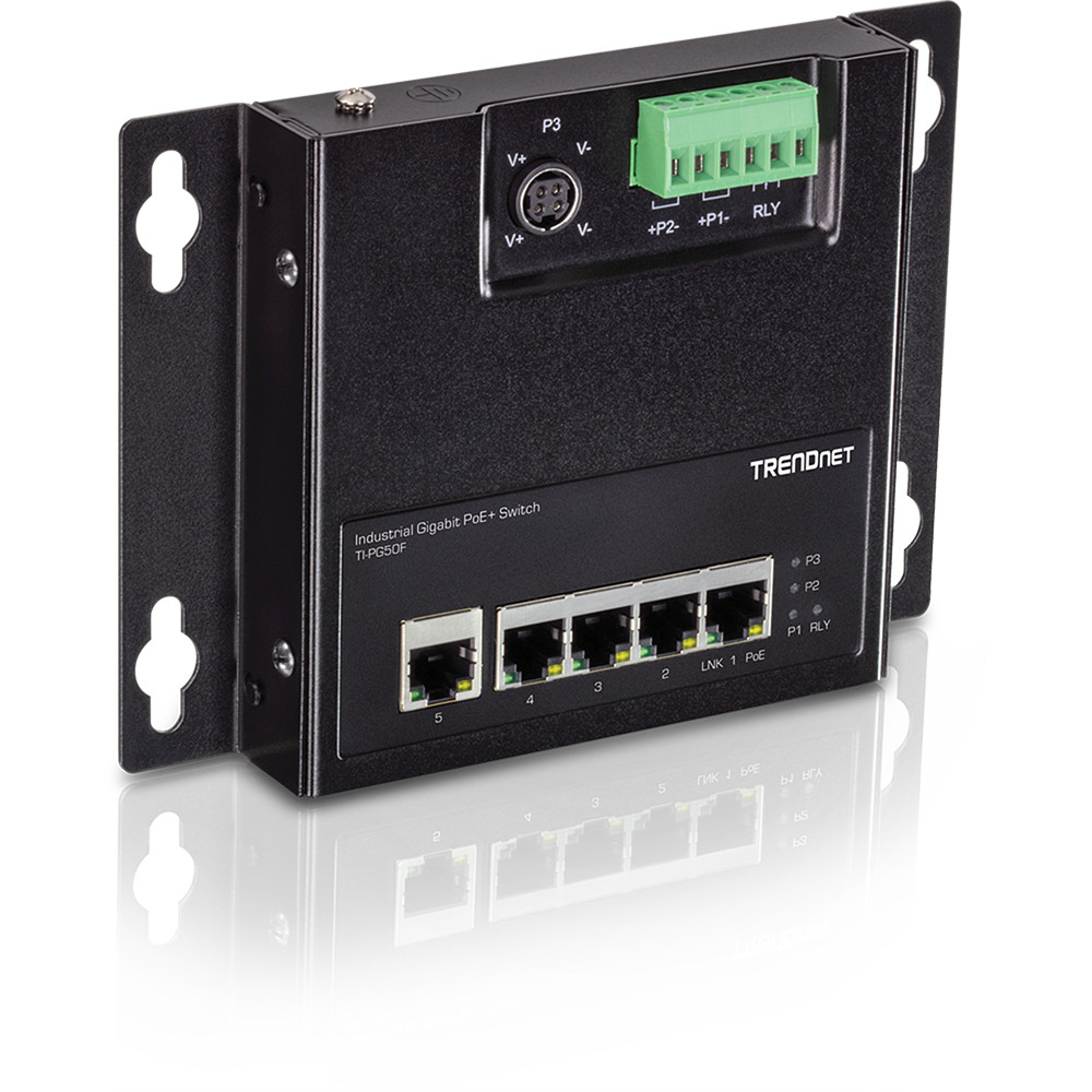 TI-PG50F , Trendnet TI-PG50F network switch Unmanaged Power over Ethernet (PoE) Black