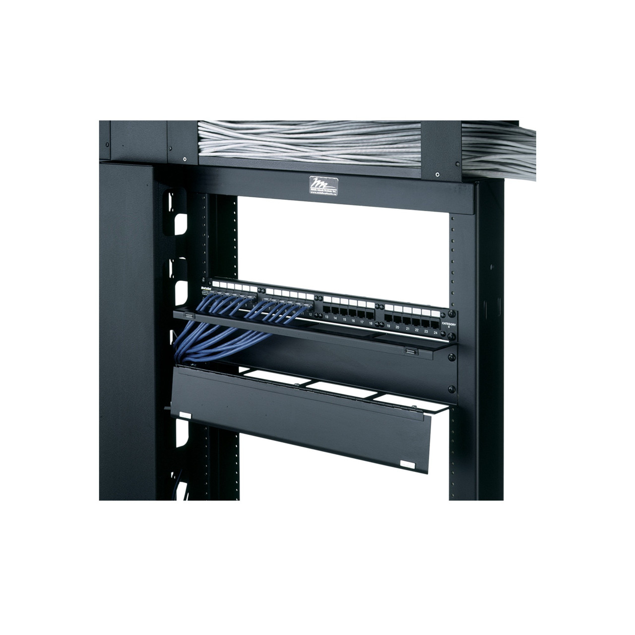 HHCM-2 , Middle Atlantic 2 RU Hinged Horizontal Cable Manager