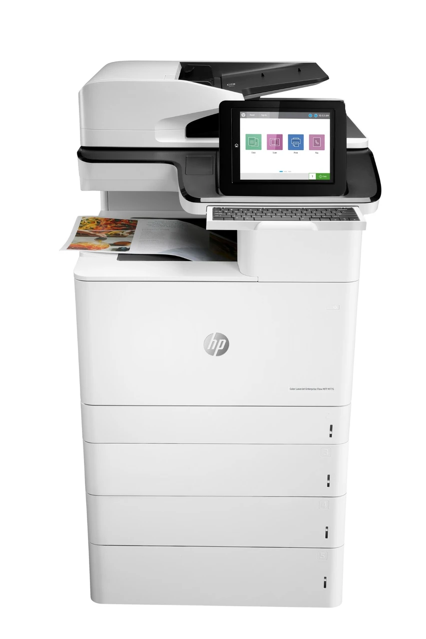 3WT91A#BGJ , HP Color LaserJet Enterprise Flow LaserJet Enterprise Flow M776z Wireless Multifunction Color Printer, Copier, Scanner; Duplex