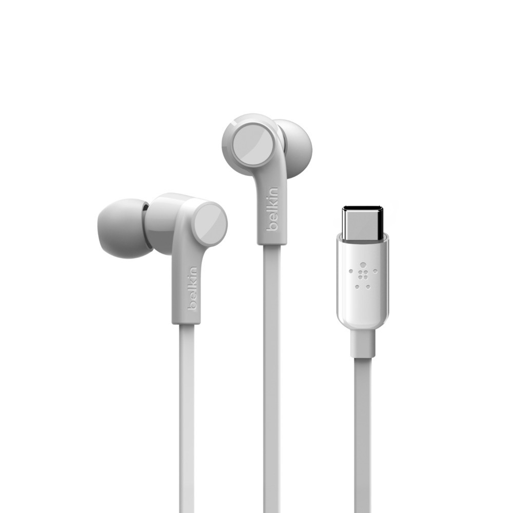 G3H0002BTWHT , Belkin ROCKSTAR Headphones Wired In-ear Calls/Music USB Type-C White