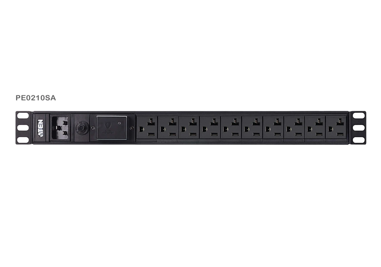 PE0210SA , ATEN PE0210SA power distribution unit (PDU) 10 AC outlet(s) 1U Black