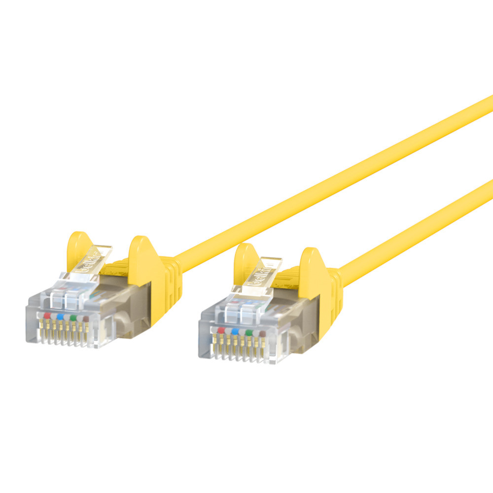 CE001B50-YLW-S , Belkin CE001B50-YLW-S networking cable Yellow 600" (15.2 m) Cat6 U/UTP (UTP)