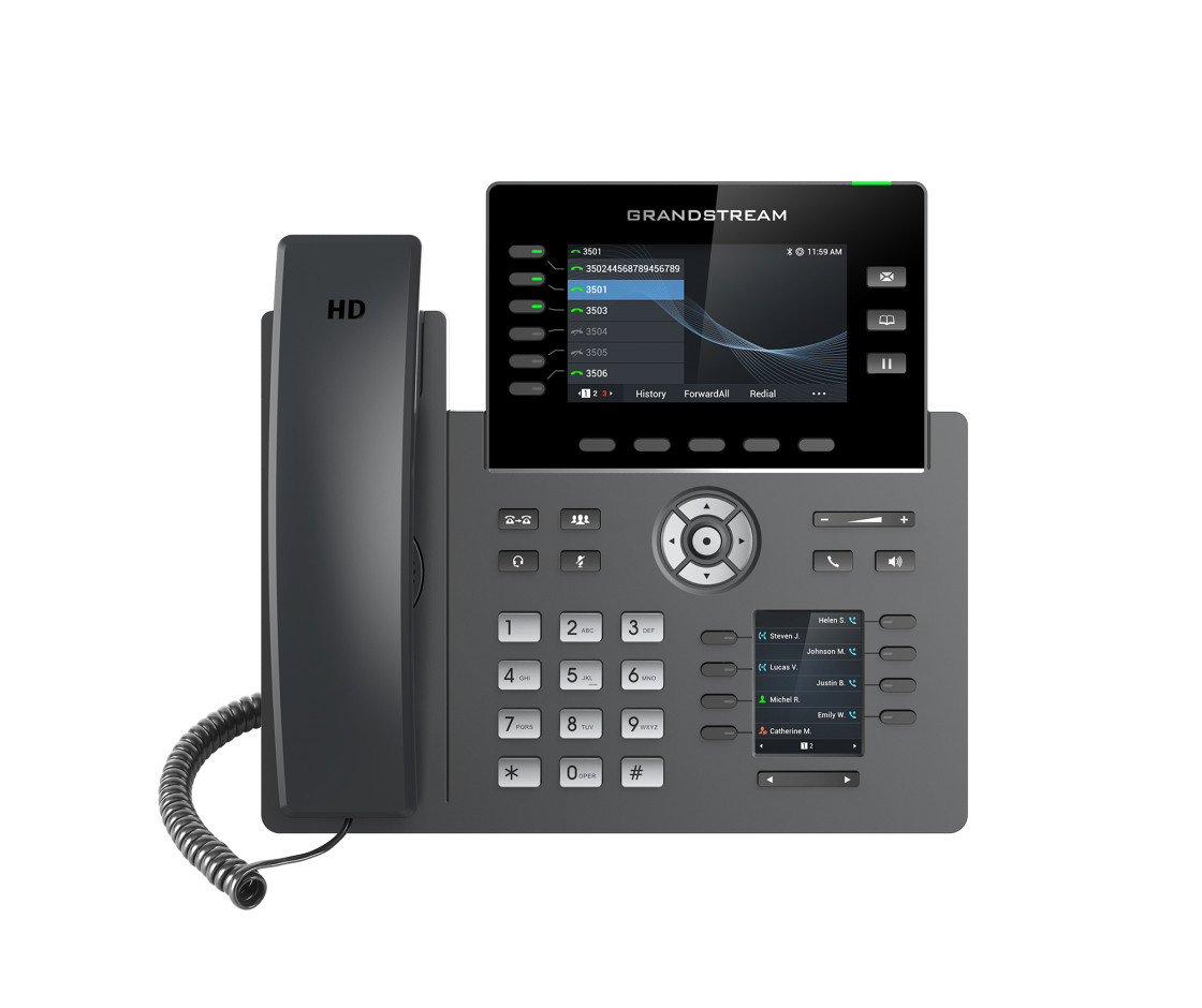 GRP2616 , Grandstream Networks GRP2616 IP phone Black 6 lines TFT Wi-Fi