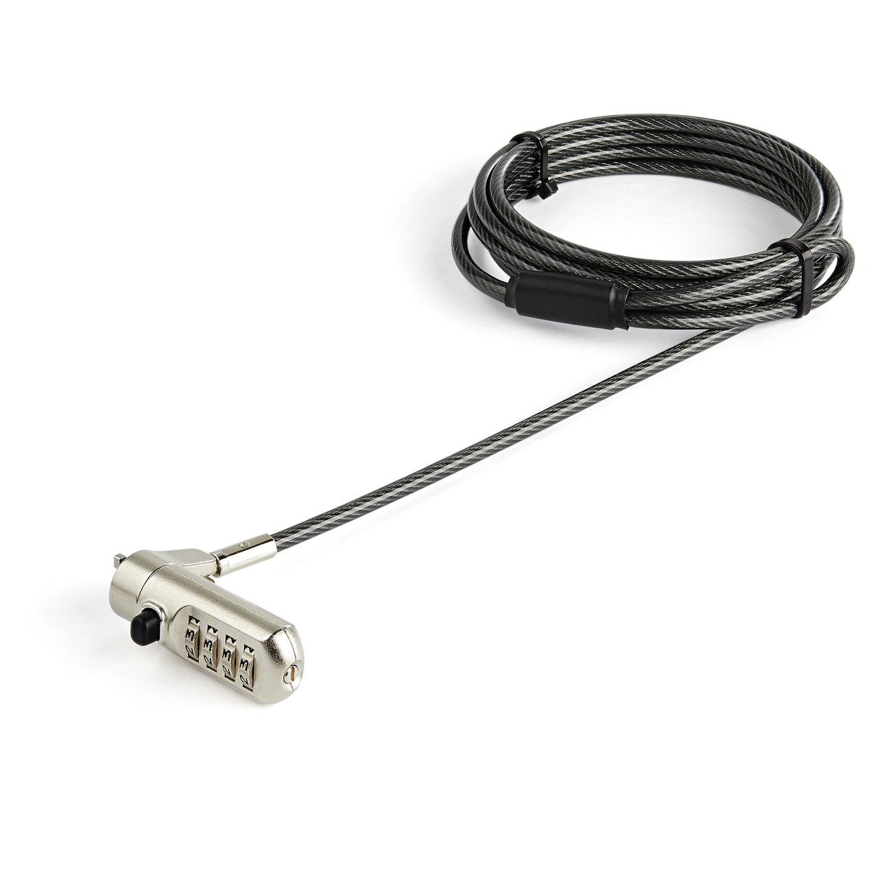LTLOCKNANO , StarTech.com LTLOCKNANO cable lock Black, Stainless steel 78.7" (2 m)