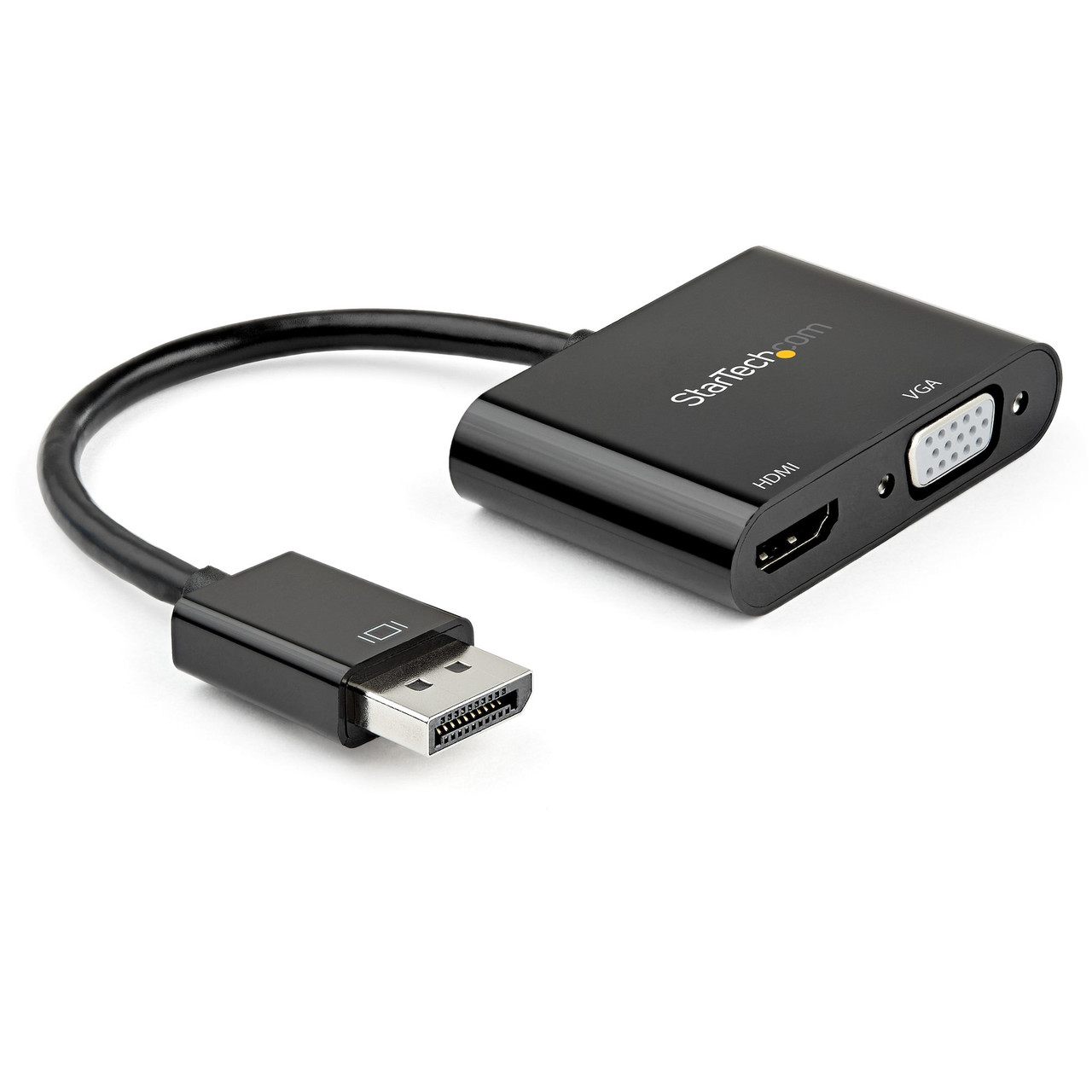 DP2VGAHD20 , StarTech.com DP2VGAHD20 video cable adapter DisplayPort HDMI + VGA (D-Sub) Black