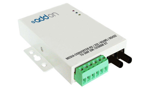 ADD-SERIAL-2ST , AddOn Networks ADD-SERIAL-2ST serial converter/repeater/isolator RS-232/422/485 Fiber (ST)