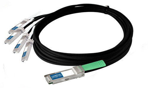 QFX-QSFP-DACBO-1M-AO , AddOn Networks QFX-QSFP-DACBO-1M-AO InfiniBand/fibre optic cable 39.4" (1 m) QSFP+ 4 x SFP+ Black