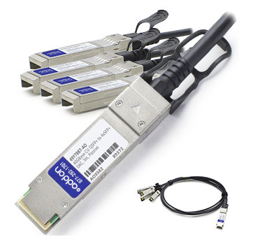 49Y7887-AO , AddOn Networks 3m QSFP+ - 4 x SFP+ InfiniBand/fibre optic cable 118.1" (3 m) QSFP+ 4xSFP+ Black