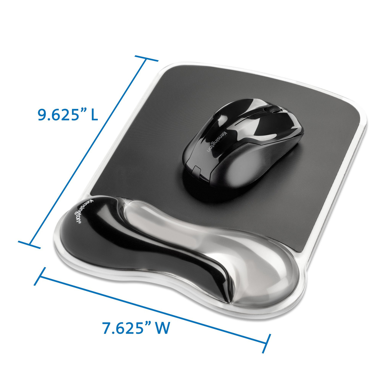 K62399US , Kensington Duo Gel Mouse Pad Wrist Rest — Gray