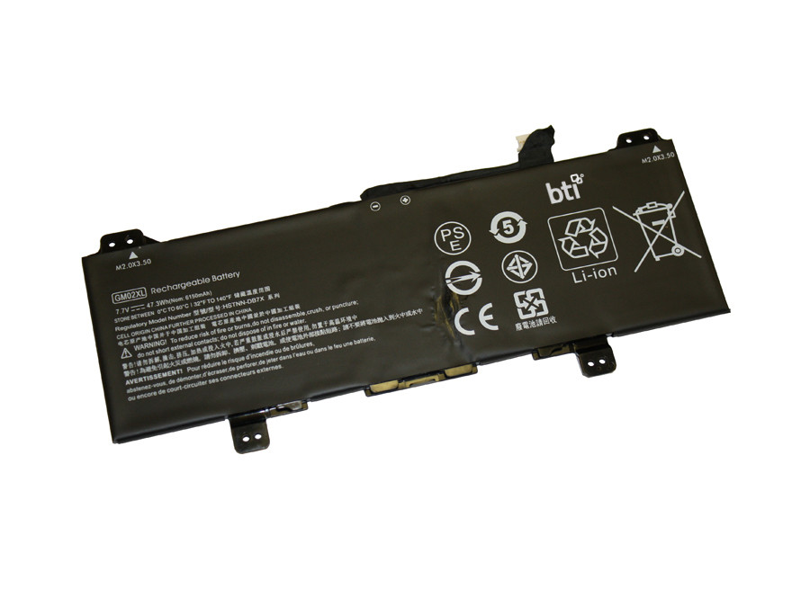 GM02XL-BTI , BTI GM02XL- industrial rechargeable battery Lithium Polymer (LiPo) 6142 mAh 7.7 V