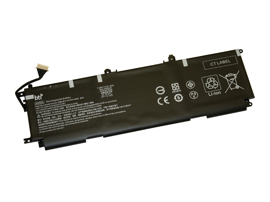 AD03XL-BTI , BTI AD03XL- industrial rechargeable battery Lithium Polymer (LiPo) 4450 mAh 11.55 V