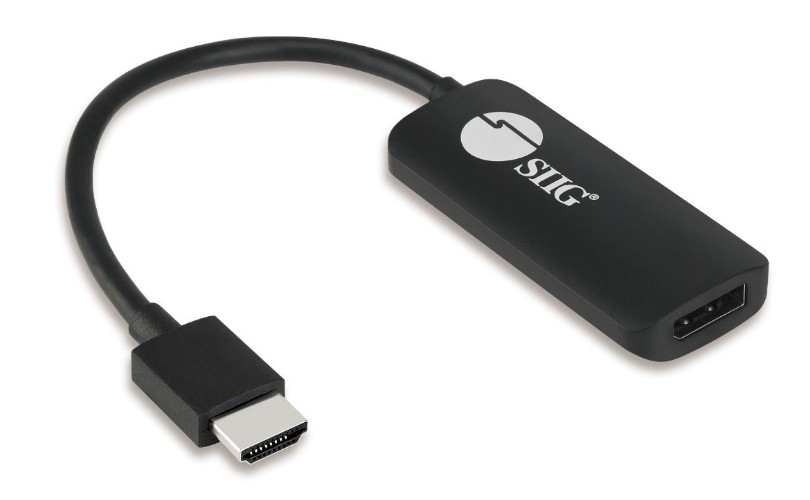 CB-H21811-S1 , Siig CB-H21811-S1 video cable adapter 5.91" (0.15 m) HDMI Type A (Standard) DisplayPort + Micro-USB Black