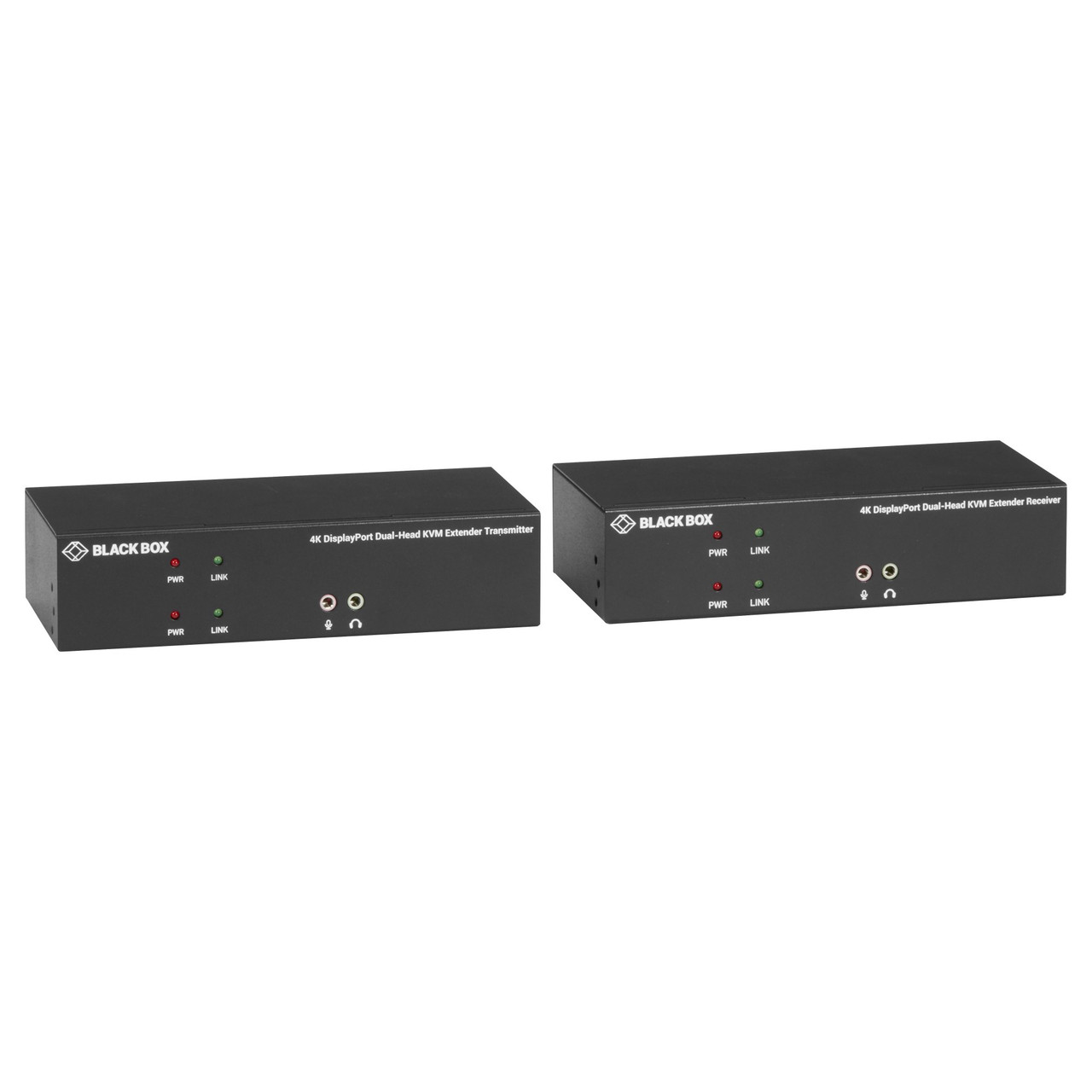 KVXLCDP-200 , Black Box OVER CATX 4K DUAL-HEAD DISPLAYPORT USB 2.0 KVM extender Transmitter & receiver