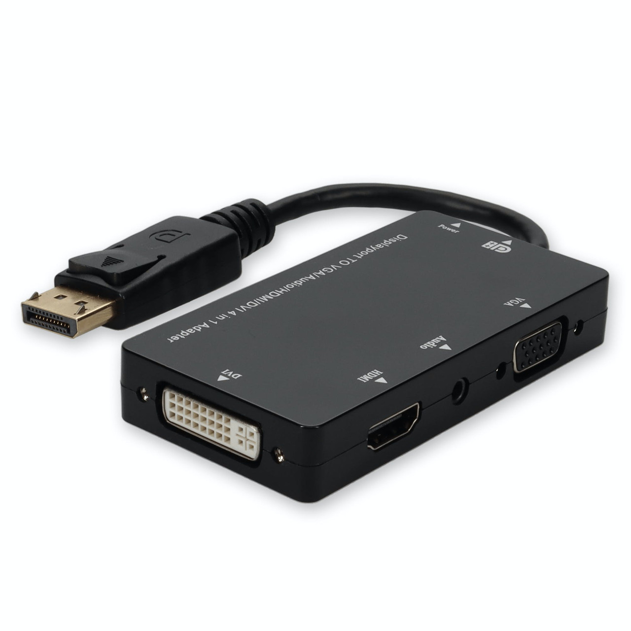 DP2VGAA-AA , AddOn Networks DP2VGAA-AA video cable adapter 7.87" (0.2 m) DisplayPort VGA + HDMI + DVI Black