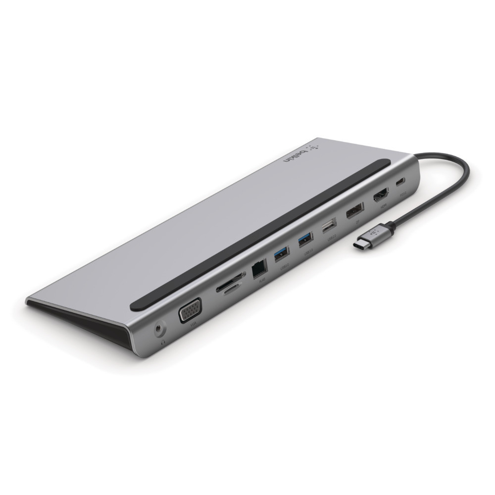 INC004btSGY , Belkin INC004BTSGY laptop dock/port replicator Wired USB 3.2 Gen 1 (3.1 Gen 1) Type-C Black, Gray