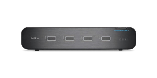F1DN204KVM-UNN4 , Belkin F1DN204KVM-UNN4 KVM switch Rack mounting Black