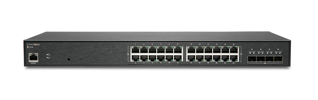 02-SSC-8373 , SonicWall SWS14-24 Managed L2 Gigabit Ethernet (10/100/1000) 1U Black