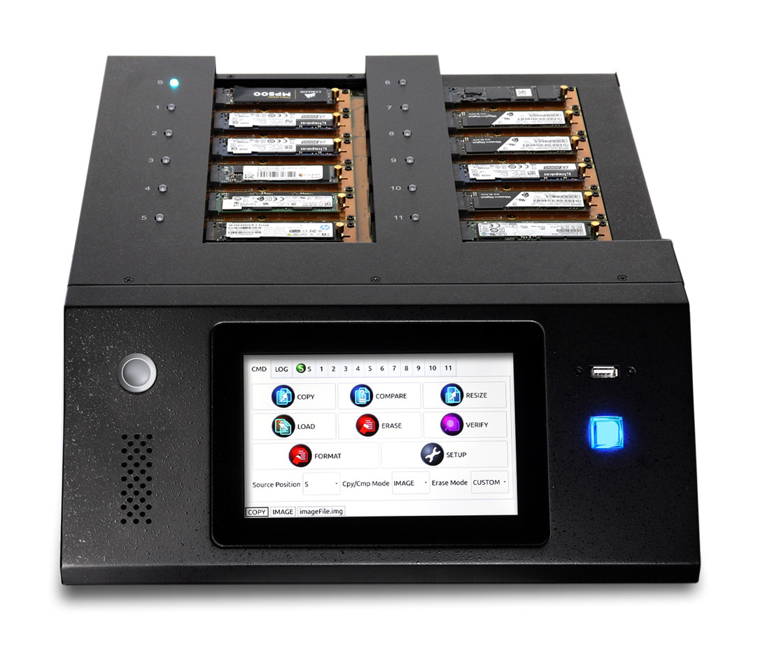 KCLONE-11NVME , iStorage Kanguru CLONE 11 HDD/SSD duplicator Black 11 copies