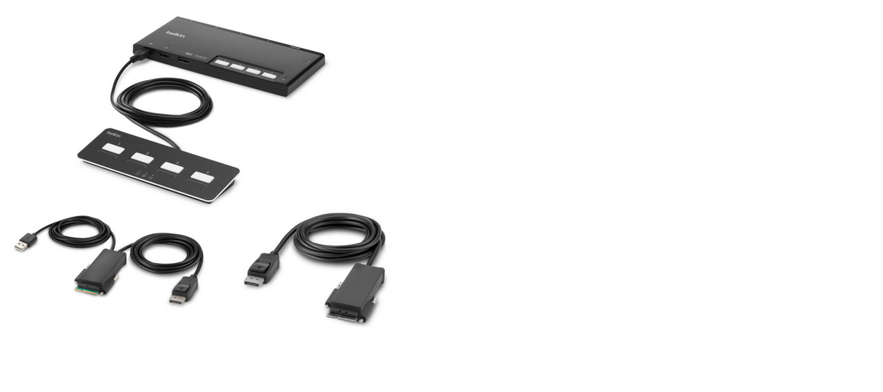 F1DN104MOD-PP-4 , Belkin F1DN104MOD-PP-4 KVM switch Black