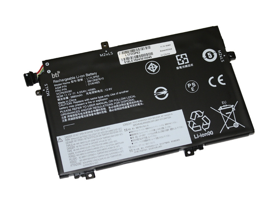 L17M3P53-BTI , BTI L17M3P53- industrial rechargeable battery Lithium-Ion (Li-Ion) 4050 mAh 11.1 V