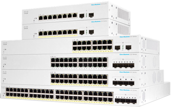 CBS220-48T-4X-NA , Cisco CBS220-48T-4X-NA network switch Managed L2 Gigabit Ethernet (10/100/1000) White