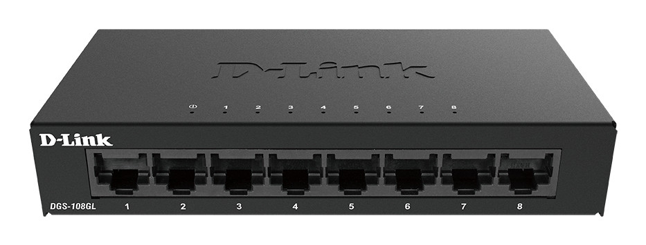 DGS-108GL , D-Link DGS-108GL network switch Unmanaged Gigabit Ethernet (10/100/1000) Black