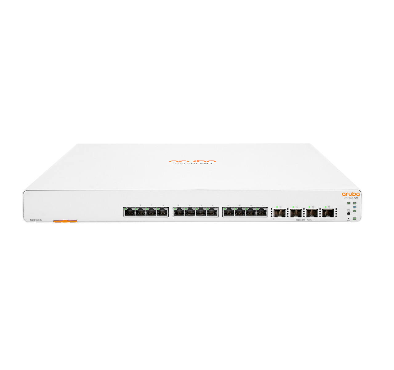 JL805A#ABA , HPE Aruba Networking Aruba Instant On 1960 12XGT 4SFP+ Managed L2+ 10G Ethernet (100/1000/10000) 1U White