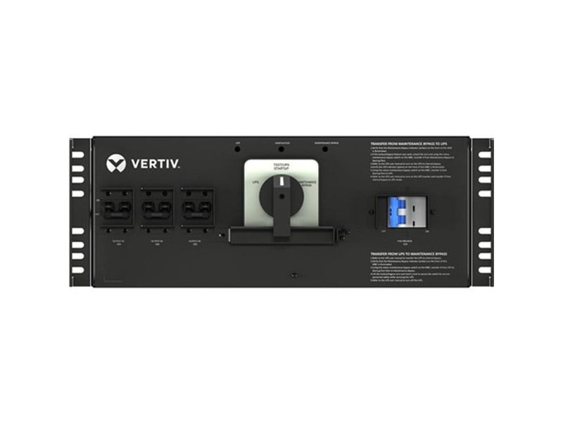 VMBC-20KMVRT4U , Vertiv VMBC-20KMVRT4U maintenance bypass panel (MBP) 180 - 208 V Black 20000 A