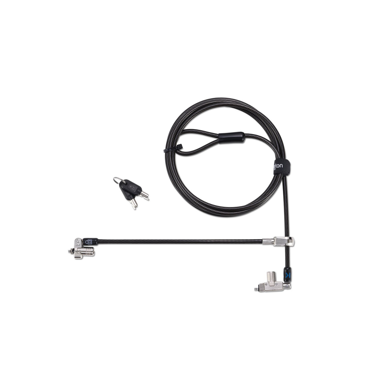 K60508WW , Kensington Slim N17 2.0 Keyed Dual Head Laptop Lock for Wedge-Shaped Slots