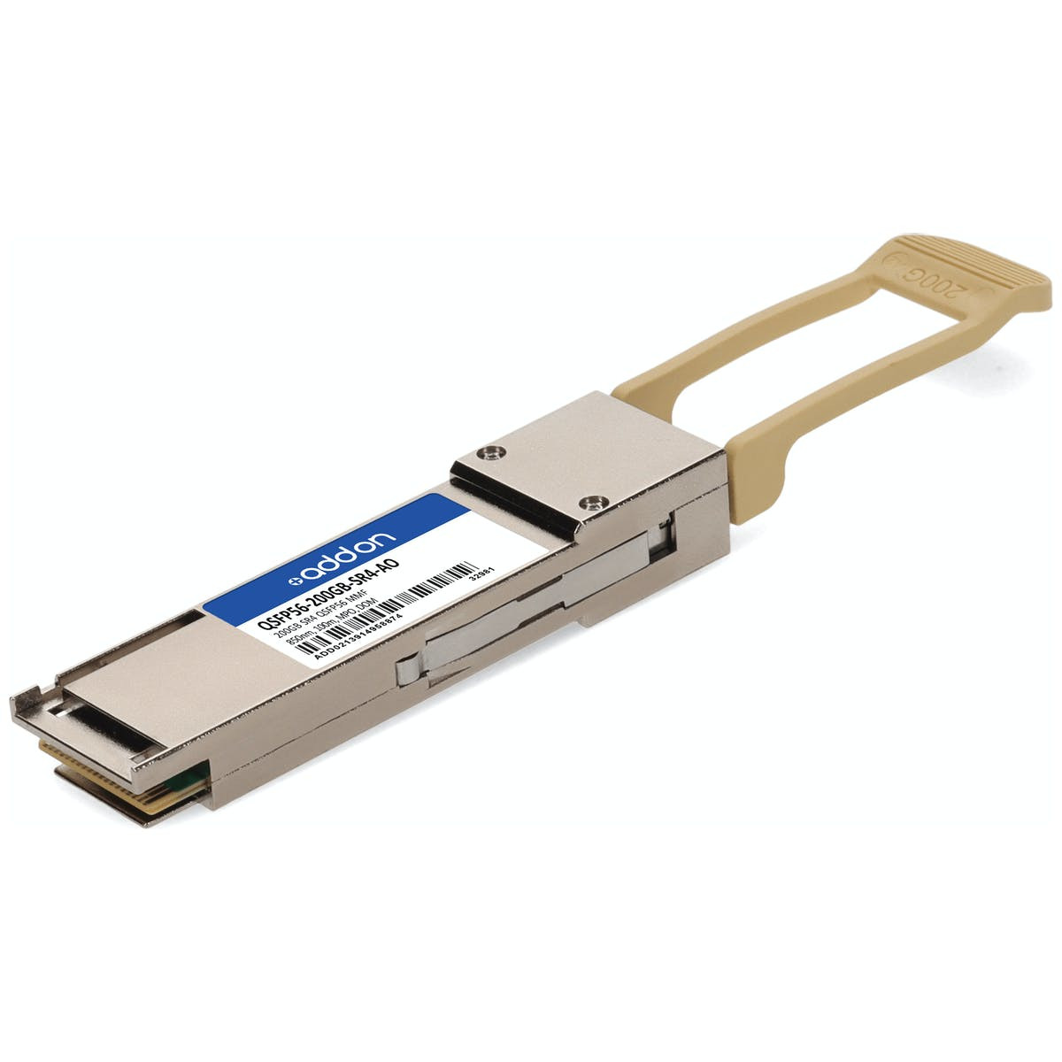 QSFP56-200GB-SR4-AO , AddOn Networks QSFP56-200GB-SR4-AO network transceiver module Fiber optic 200000 Mbit/s QSFP28 850 nm