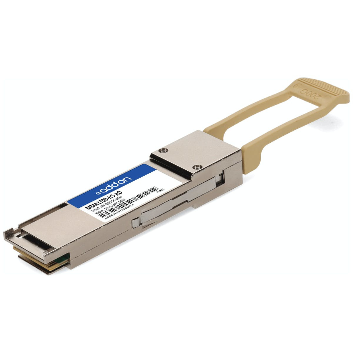 MMA1T00-HS-AO , AddOn Networks MMA1T00-HS-AO network transceiver module Fiber optic 200000 Mbit/s QSFP56 850 nm