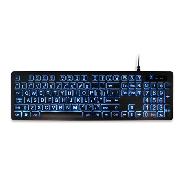 AKBLED01FS , Aluratek AKBLED01FS keyboard Mouse included Universal USB QWERTY Black