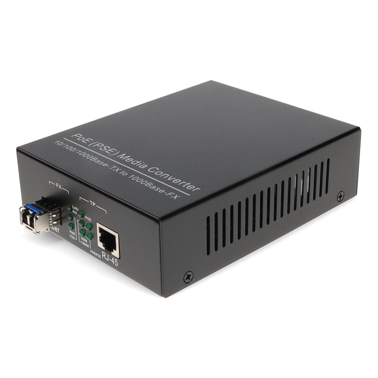 ADD-GMC-LX-LC-POE , AddOn Networks ADD-GMC-LX-LC-POE network media converter 1000 Mbit/s 1310 nm Single-mode Black