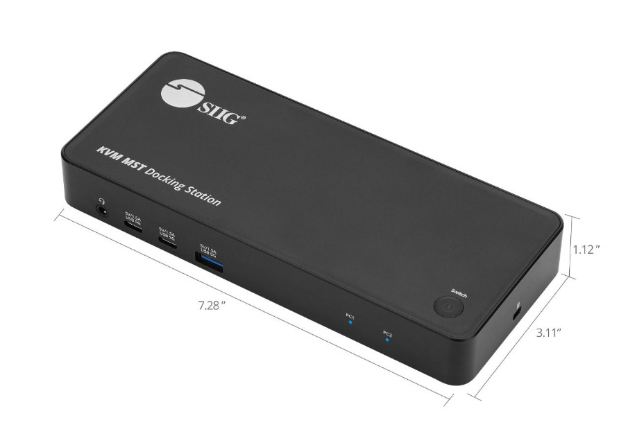CE-DK0111-S1 , Siig CE-DK0111-S1 laptop dock/port replicator Docking USB 3.2 Gen 1 (3.1 Gen 1) Type-C Black