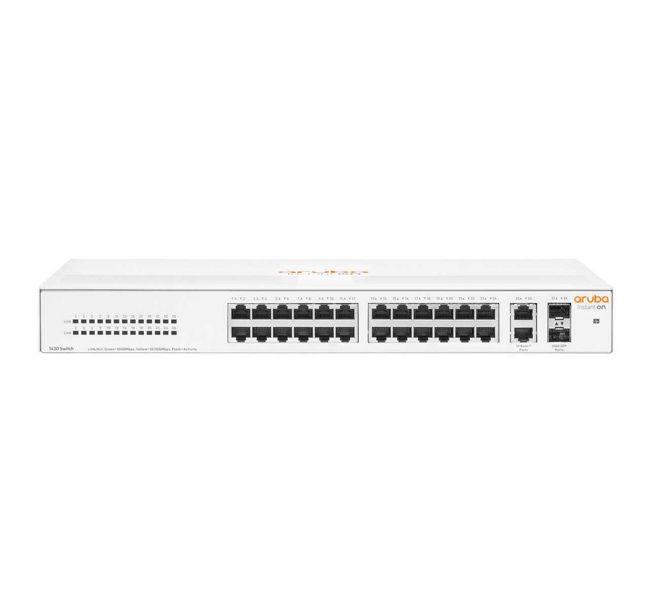 R8R50A#ABA , HPE Aruba Networking Aruba Instant On 1430 26G 2SFP Unmanaged L2 Gigabit Ethernet (10/100/1000) 1U