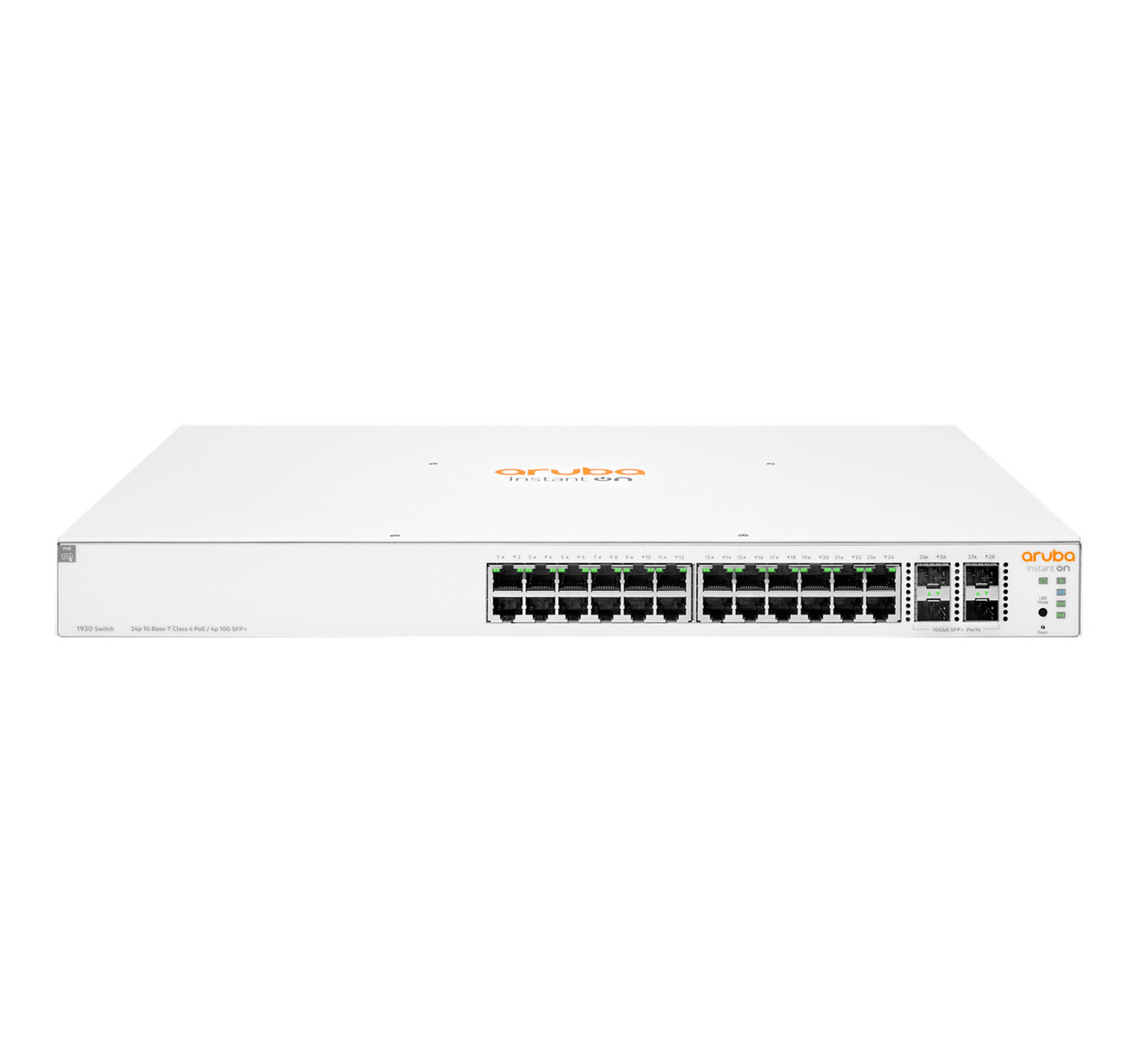 HPE Aruba Networking Aruba Instant On 1930 24G Class4 PoE 4SFP/SFP+ 370W Managed L2+ Gigabit Ethernet (10/100/1000) Power over Ethernet (PoE) 1U White - JL684B#ABA