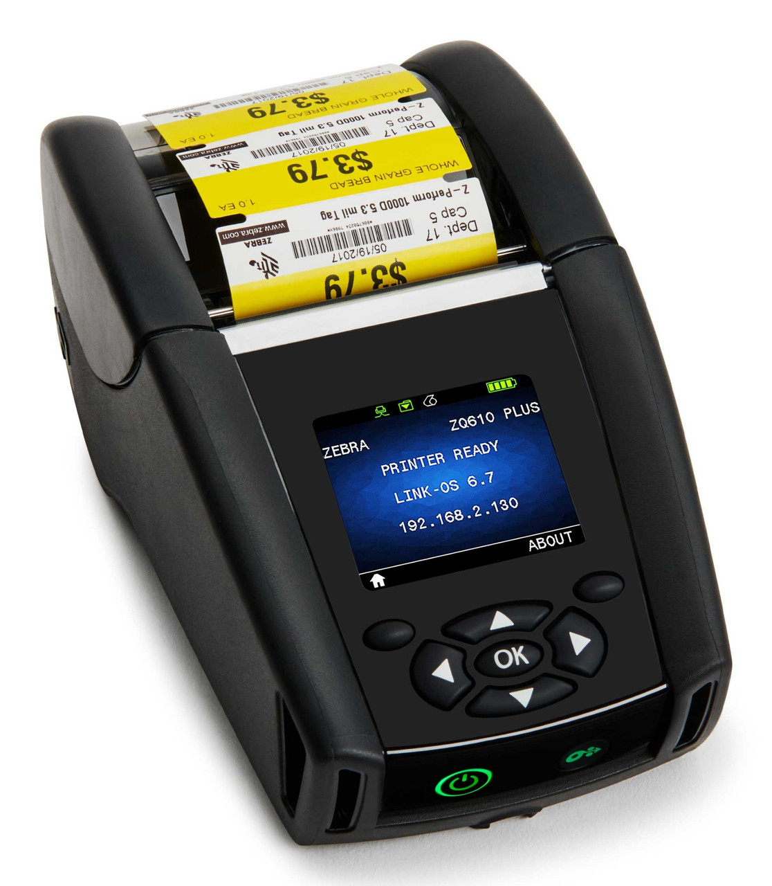Zebra ZQ610 Plus label printer Direct thermal 203 x 203 DPI 115 mm/sec Wired & Wireless Wi-Fi Bluetooth - ZQ61-AUWA004-00