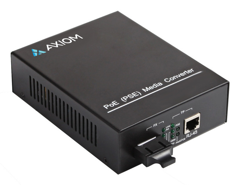 Axiom MCP32-T2-S3L20-AX network media converter 1250 Mbit/s 1310 nm Black