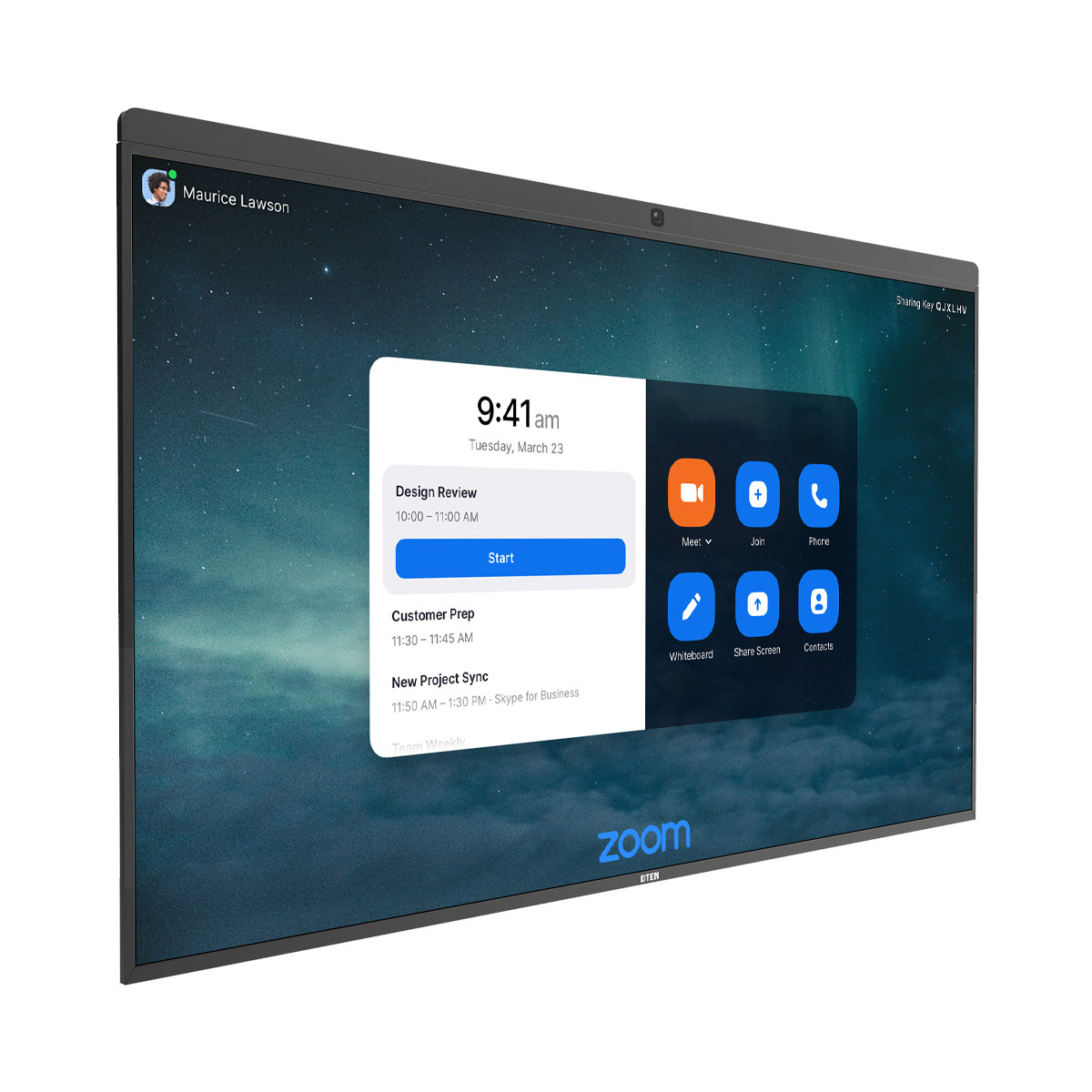 DTEN DBR1455E interactive whiteboard 55" 3840 x 2160 pixels Touchscreen Black
