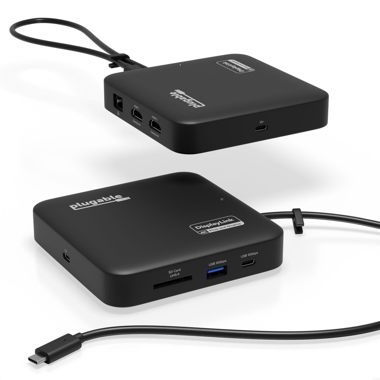 Plugable Technologies USBC-6950PDZ laptop dock/port replicator Wired USB 3.2 Gen 2 (3.1 Gen 2) Type-C Black