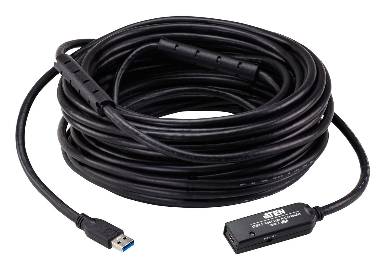 ATEN UE332C USB cable USB 3.2 Gen 1 (3.1 Gen 1) 787.4" (20 m) USB A Black